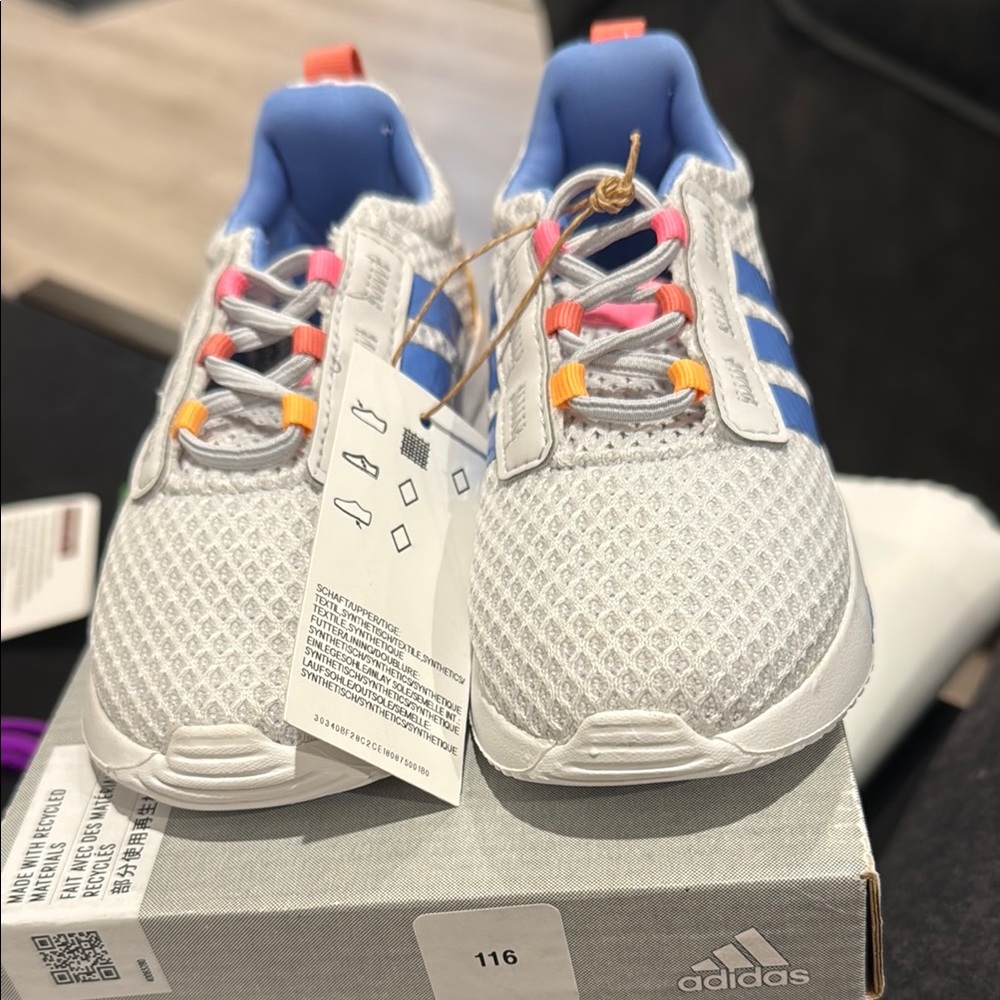 Adidas White and Blue Sneakers for Everyday Comfort